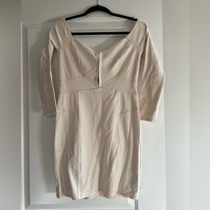 Free people off the shoulder mini dress with front hooks